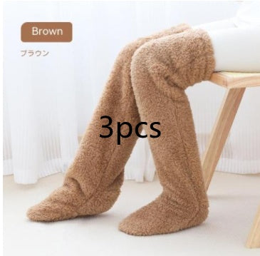 Women’s Over-Knee Fuzzy Socks – Winter Warm Long Stockings - Image 23